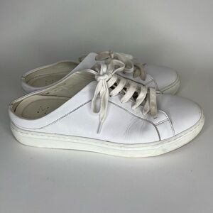 M. Gemi The Palestra White Leather Sneakers Shoes Mules Lace Women Size 39 US 8